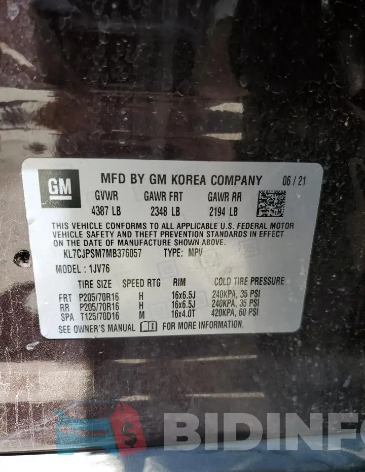 KL7CJPSM7MB376057 Photo# 12
