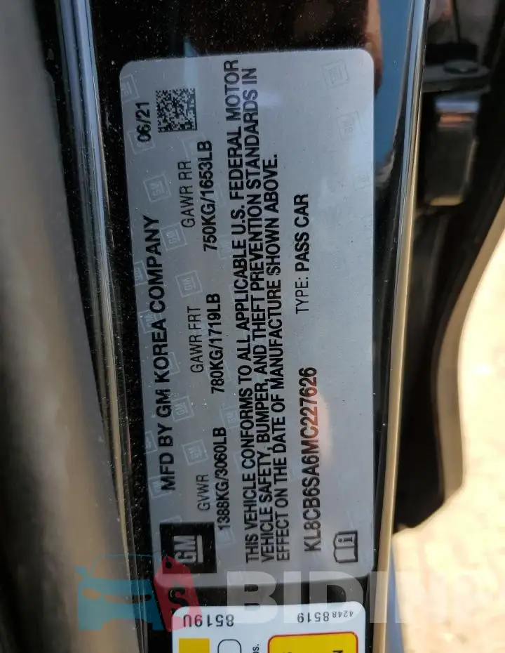 KL8CB6SA6MC227626 Photo# 12