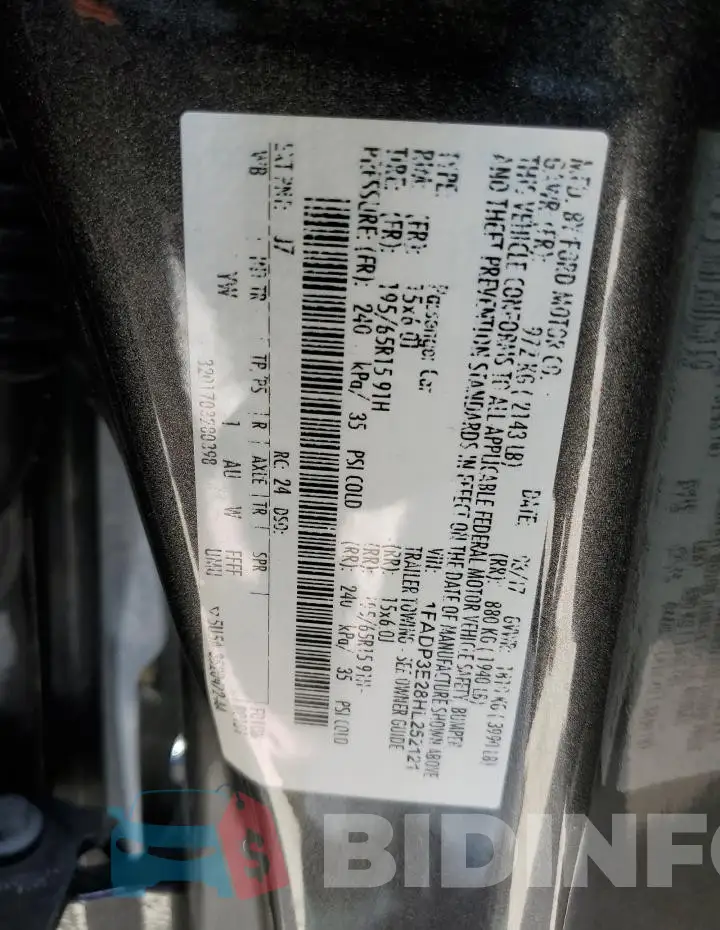1FADP3E28HL252121 Photo# 12