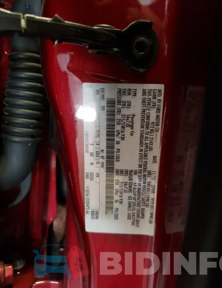1FADP3F25GL243700 Photo# 12