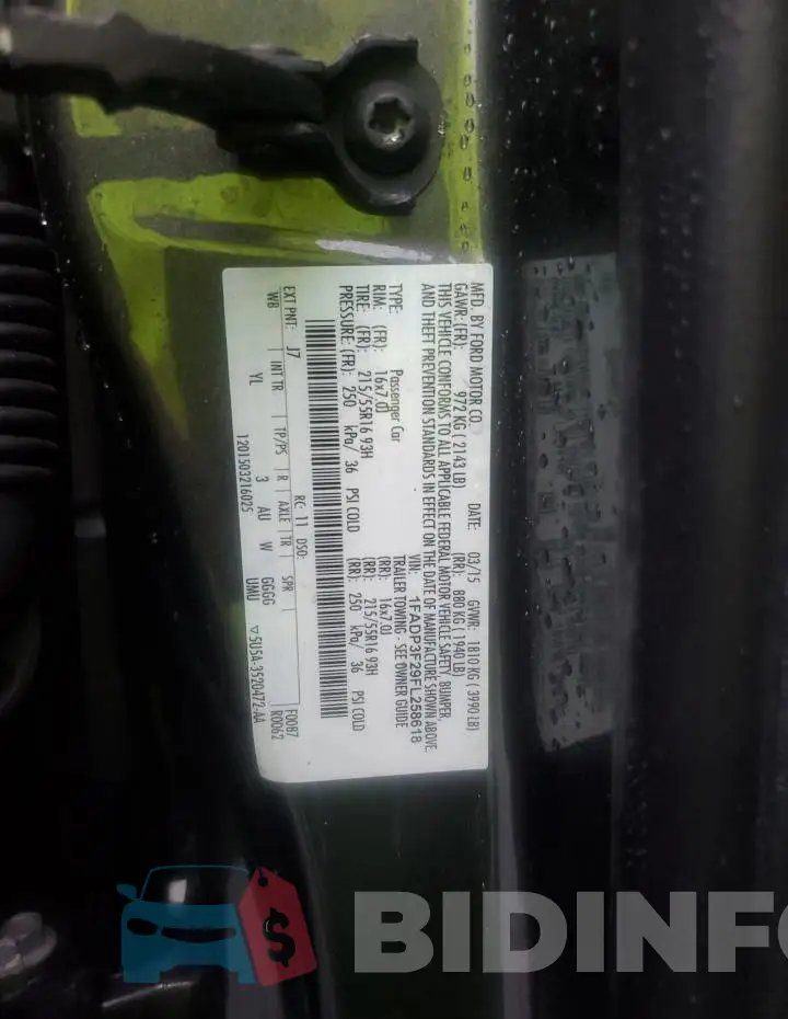 1FADP3F29FL258618 Photo# 12