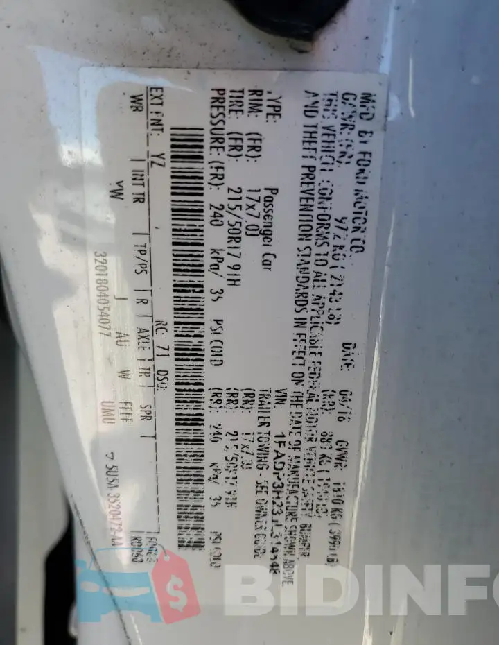 1FADP3H23JL314848 Photo# 13