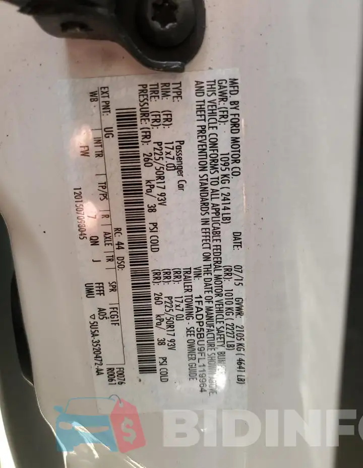 1FADP5BU9FL119964 Photo# 13