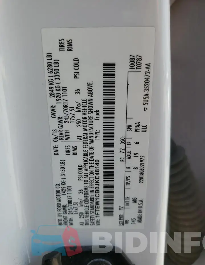 1FTEW1CB0JKE48140 Photo# 12