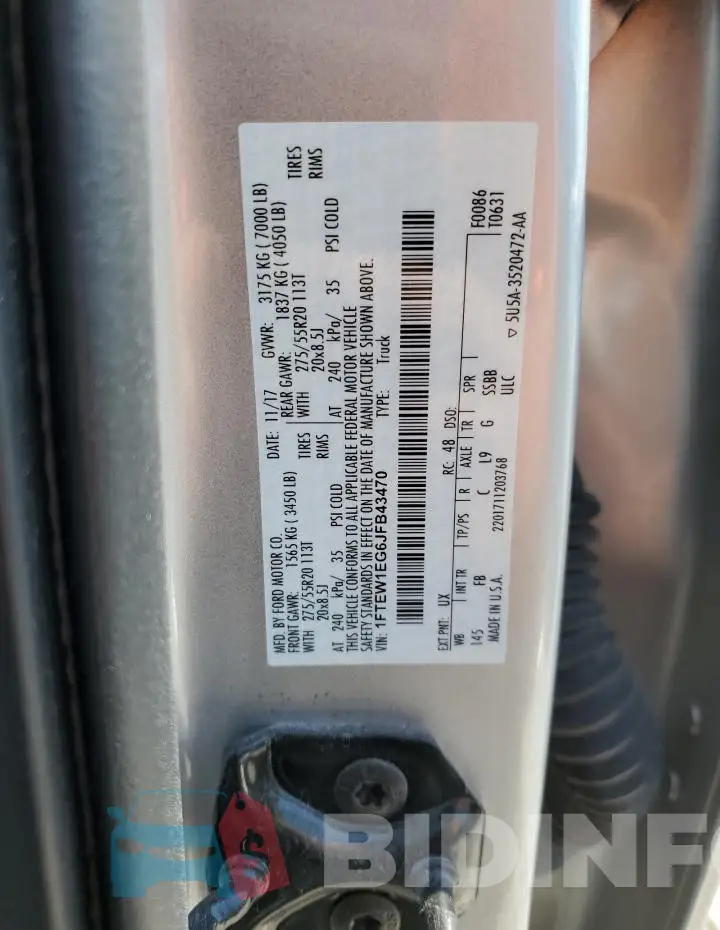 1FTEW1EG6JFB43470 Photo# 12