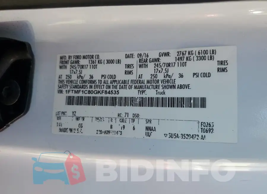 1FTMF1C80GKF84535 Photo# 12