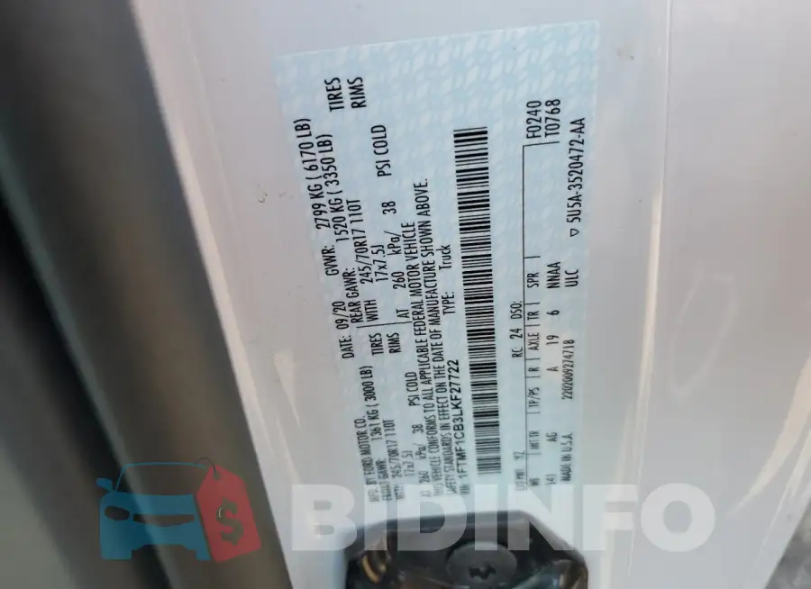 1FTMF1CB3LKF27722 Photo# 13