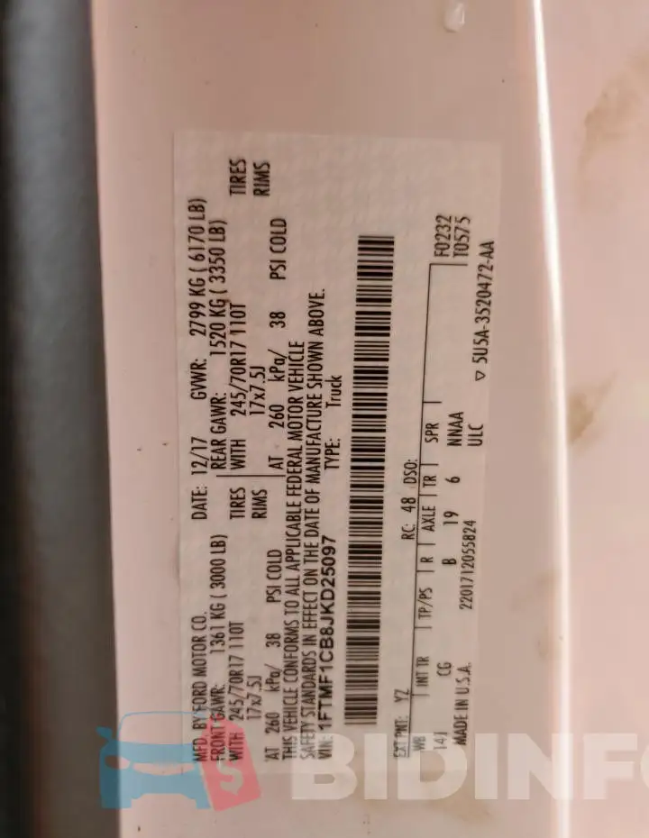 1FTMF1CB8JKD25097 Photo# 12