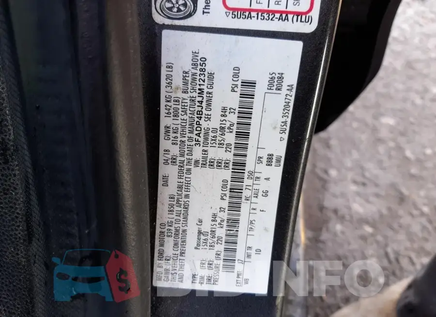 3FADP4BJ4JM123850 Photo# 12