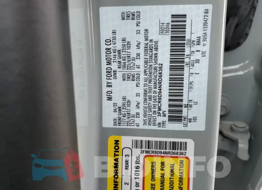 3FMCR9D94NRD68362 Photo# 13