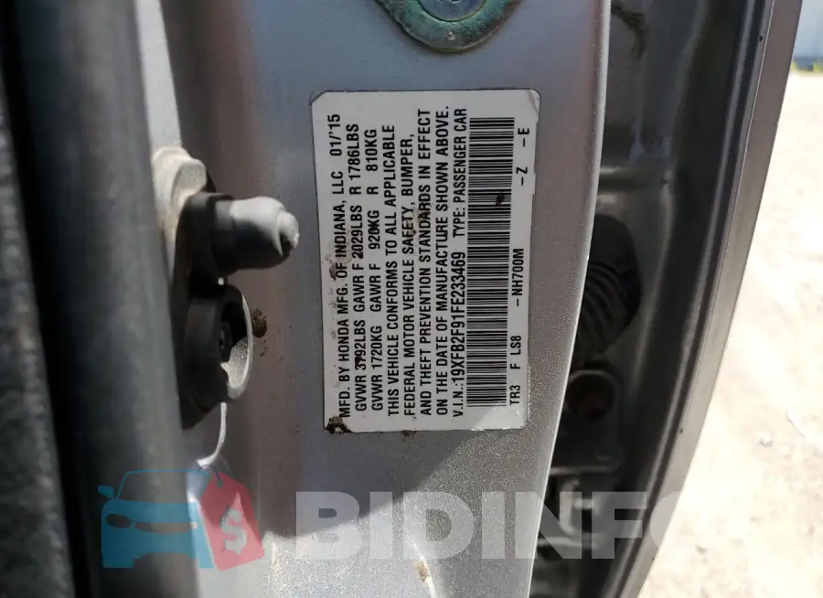 19XFB2F91FE233469 Photo# 13
