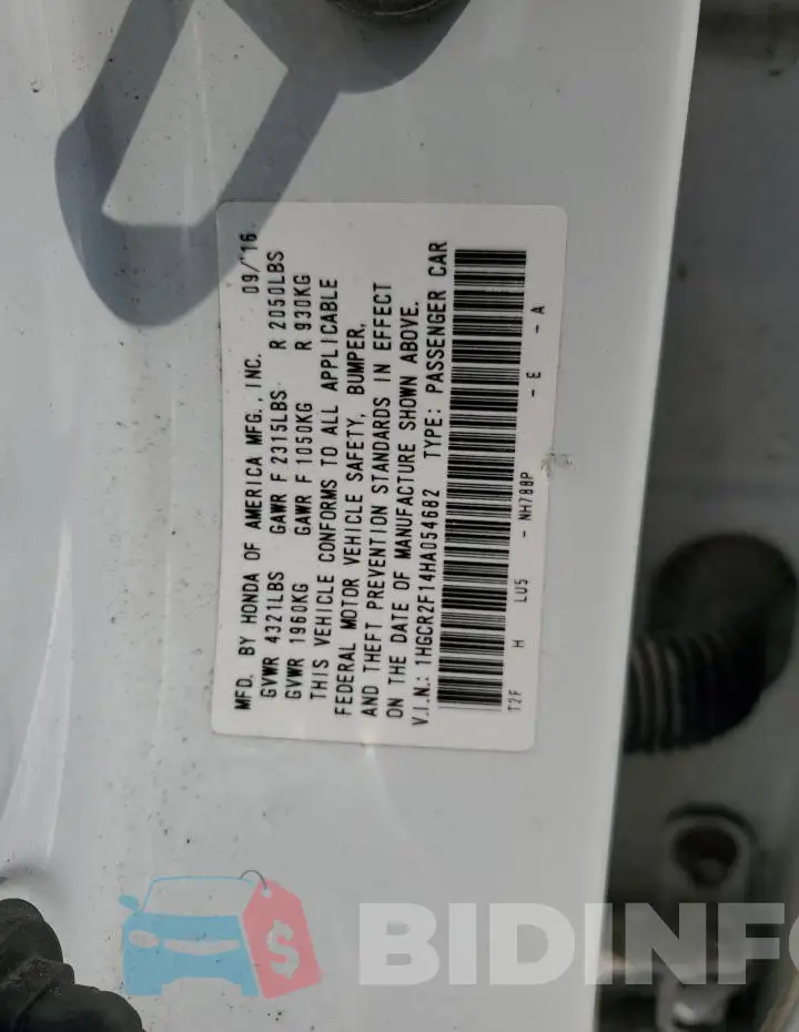1HGCR2F14HA054682 Photo# 12