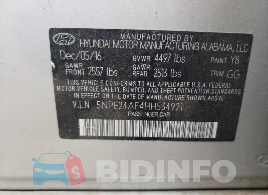 5NPE24AF4HH534921 Photo# 12