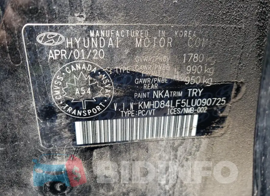 KMHD84LF5LU090725 Photo# 13