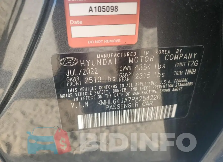 KMHL64JA7PA254220 Photo# 12
