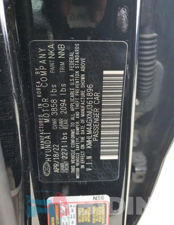 KMHLM4AGXNU361896 Photo# 12