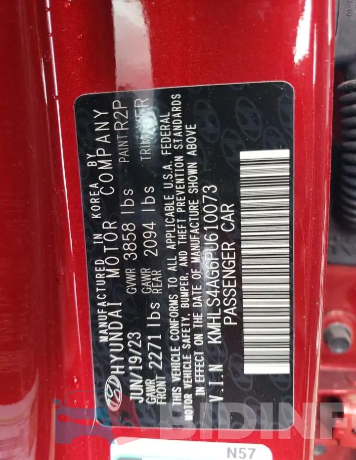 KMHLS4AG6PU610073 Photo# 13