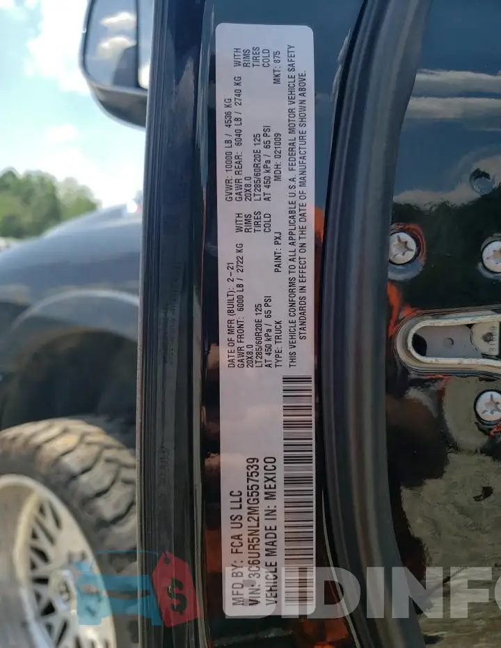 3C6UR5NL2MG557539 Photo# 12
