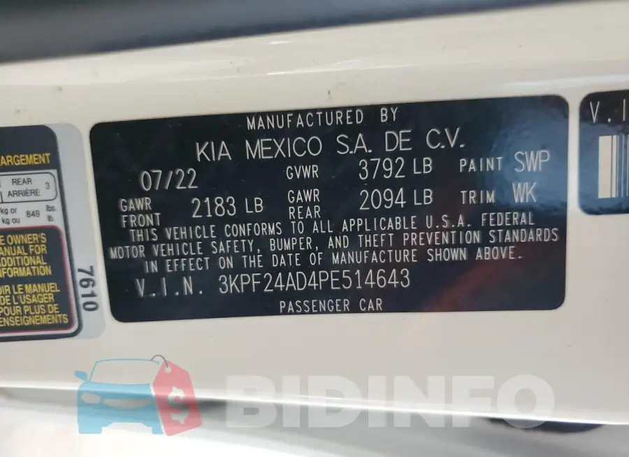 3KPF24AD4PE514643 Photo# 12