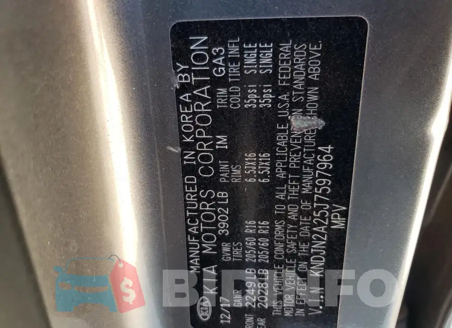KNDJN2A25J7597964 Photo# 12