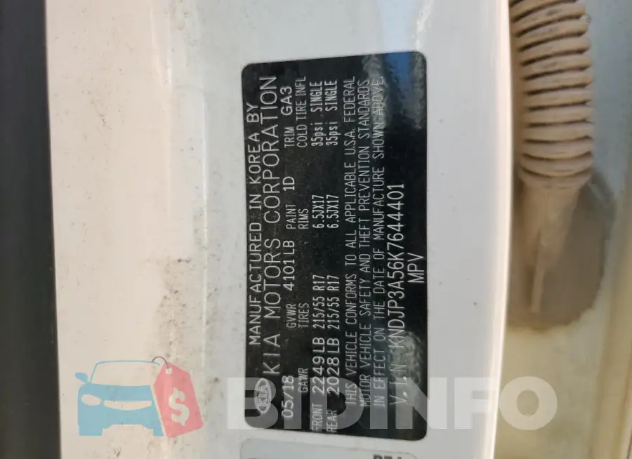 KNDJP3A56K7644401 Photo# 12