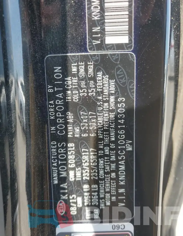 KNDMA5C10G6143053 Photo# 13