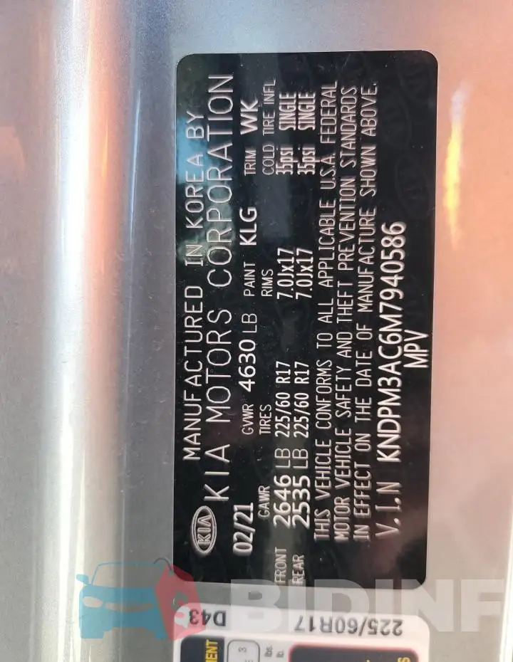 KNDPM3AC6M7940586 Photo# 12
