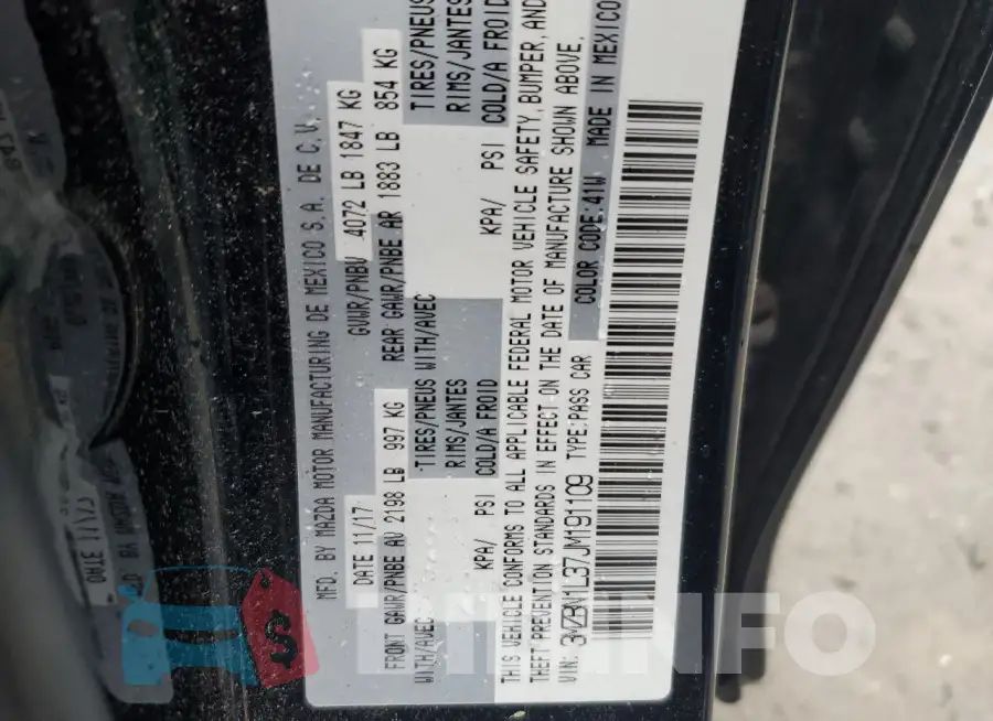 3MZBN1L37JM191109 Photo# 12