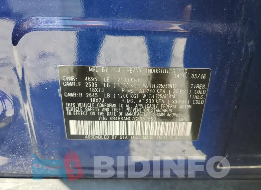 4S4BSANC7G3351553 Photo# 13