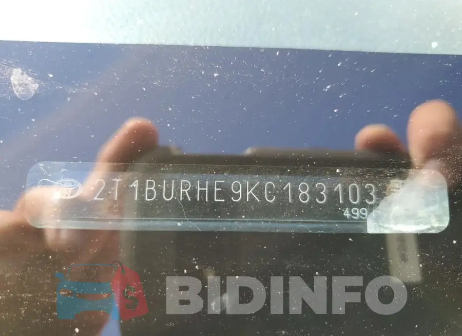 2T1BURHE9KC183103 Photo# 13