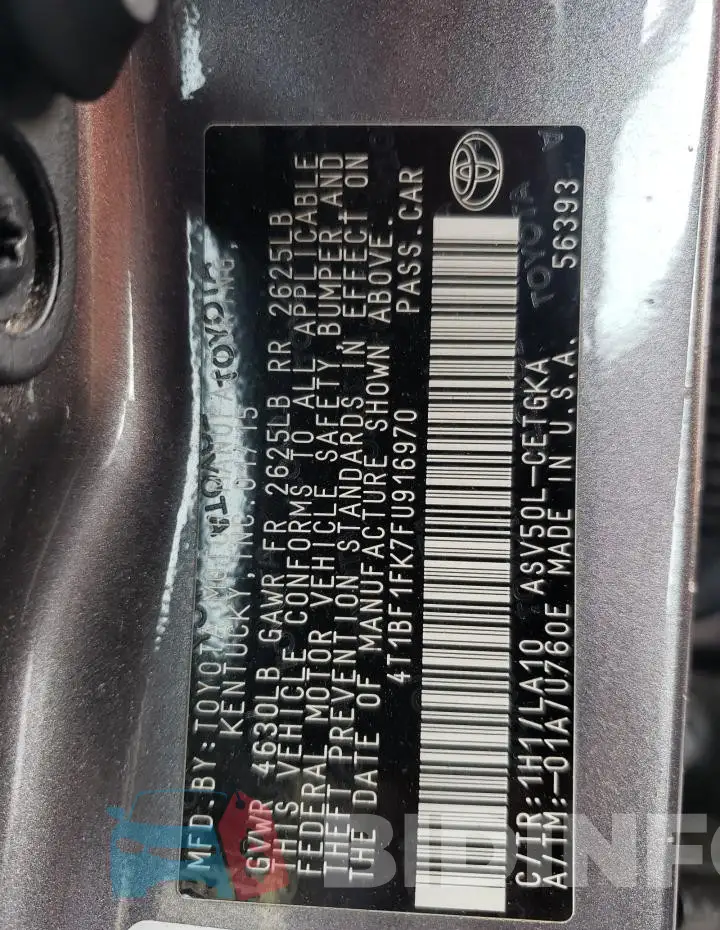4T1BF1FK7FU916970 Photo# 12