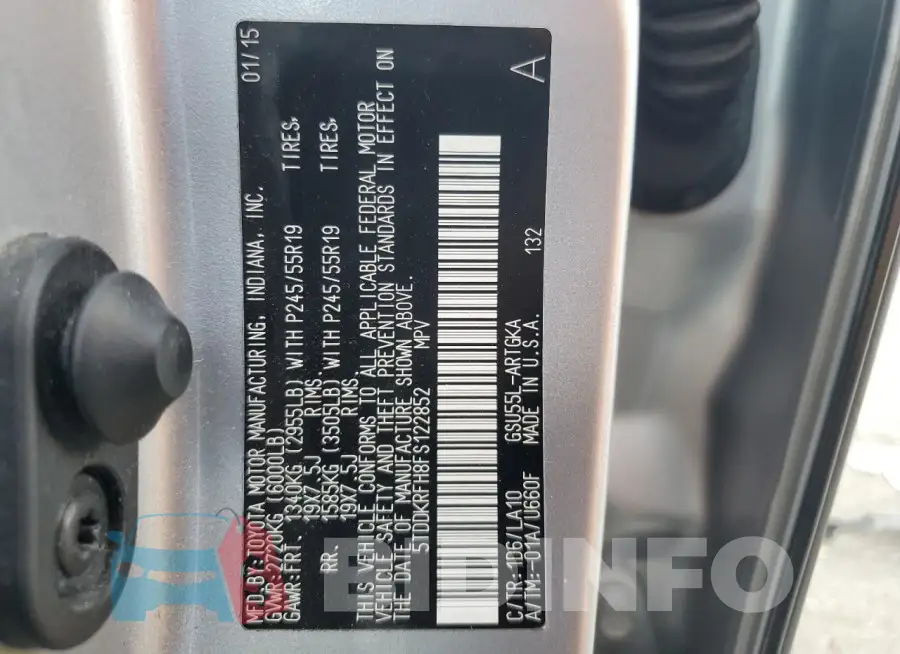5TDDKRFH8FS122852 Photo# 13