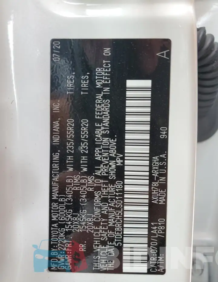 5TDEBRCH5LS011180 Photo# 13