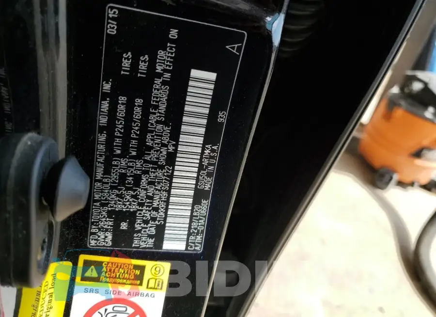 5TDKKRFH9FS077122 Photo# 13