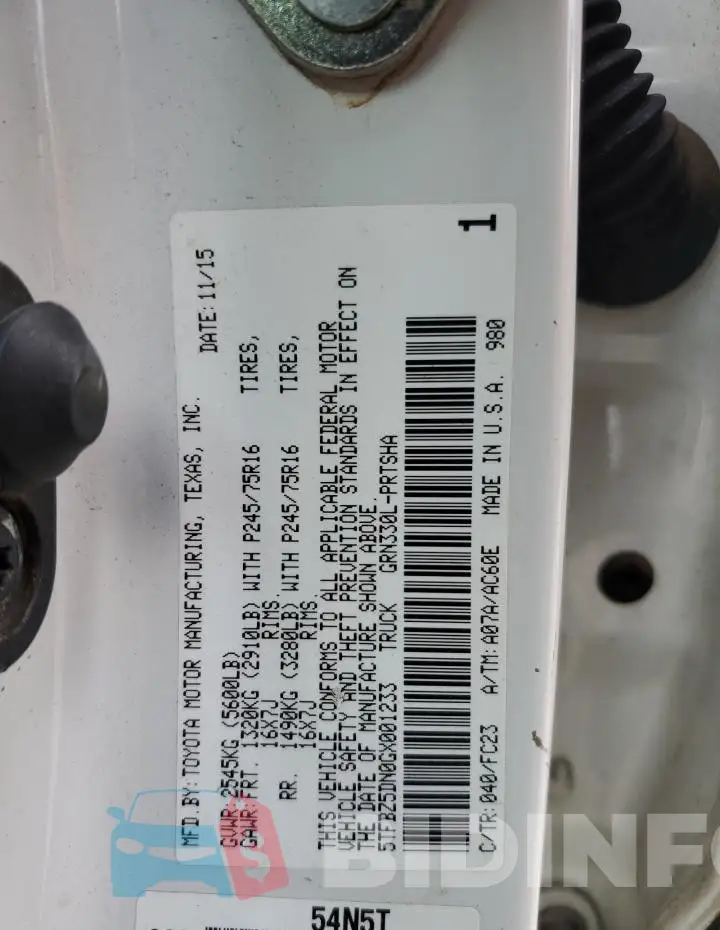 5TFBZ5DN0GX001233 Photo# 12