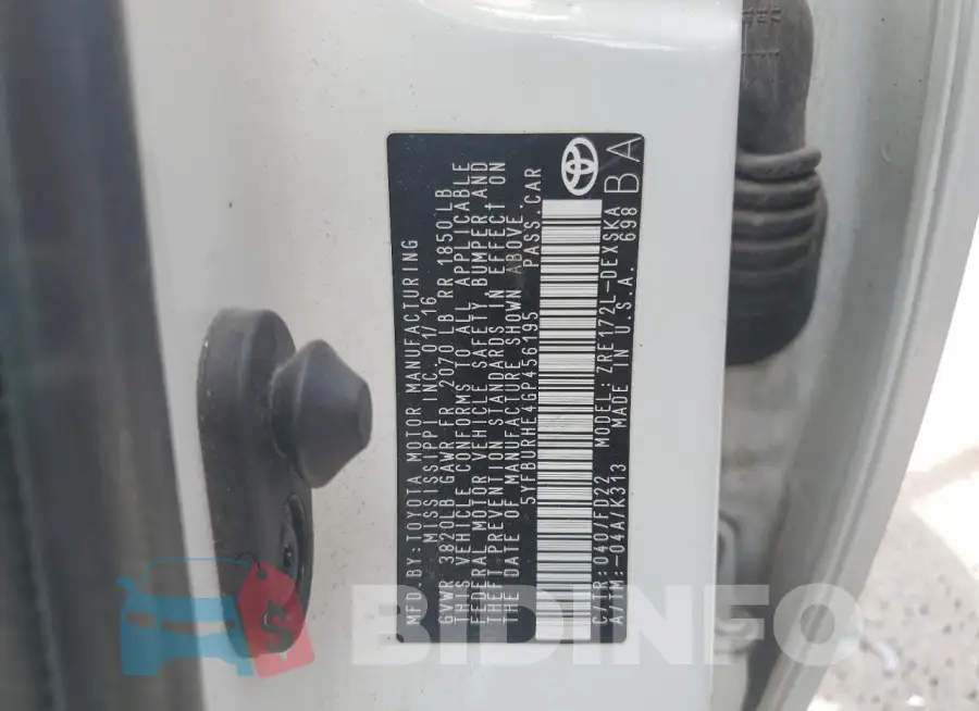 5YFBURHE4GP456195 Photo# 13