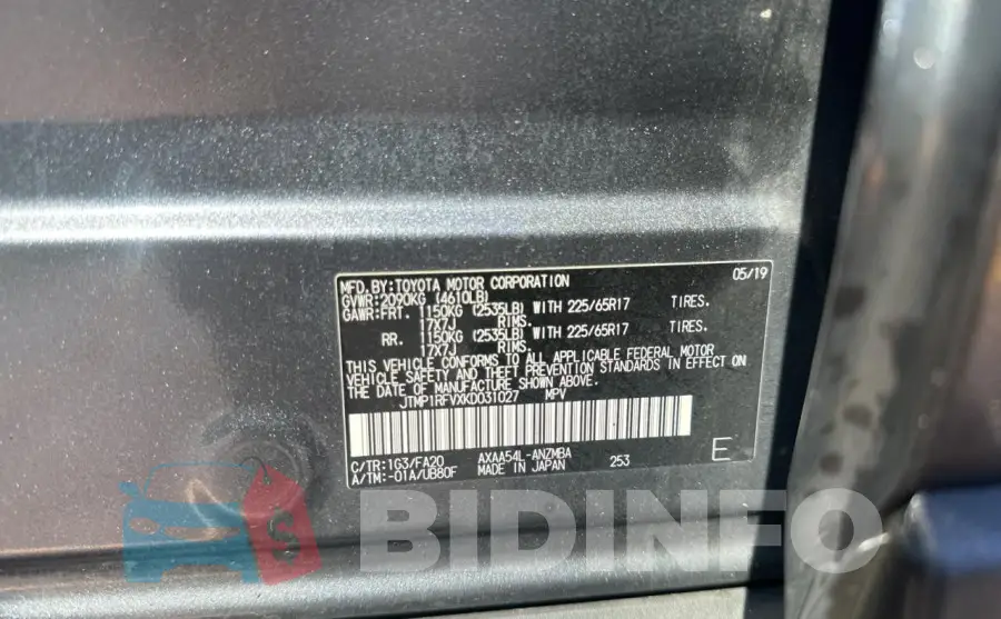 JTMP1RFVXKD031027 Photo# 10