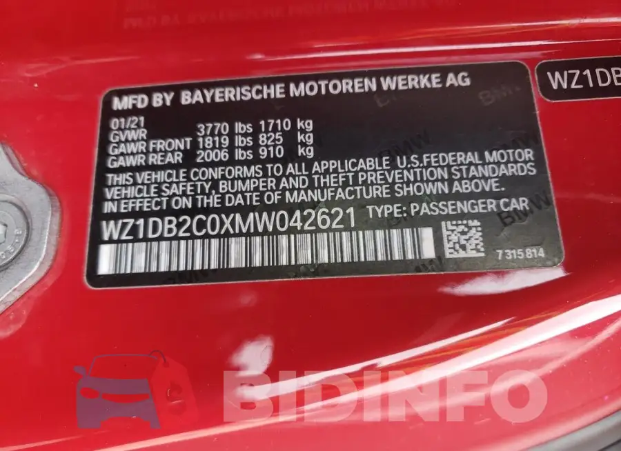 WZ1DB2C0XMW042621 Photo# 12