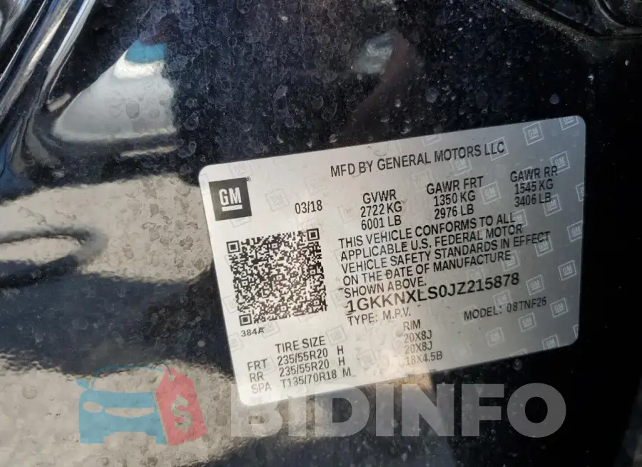 1GKKNXLS0JZ215878 Photo# 13