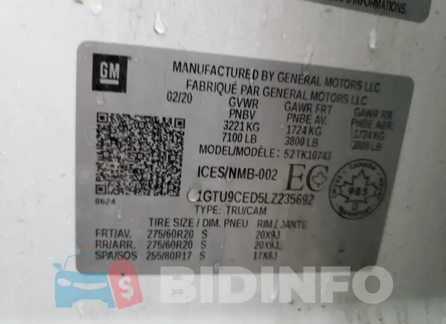 1GTU9CED5LZ235692 Photo# 12
