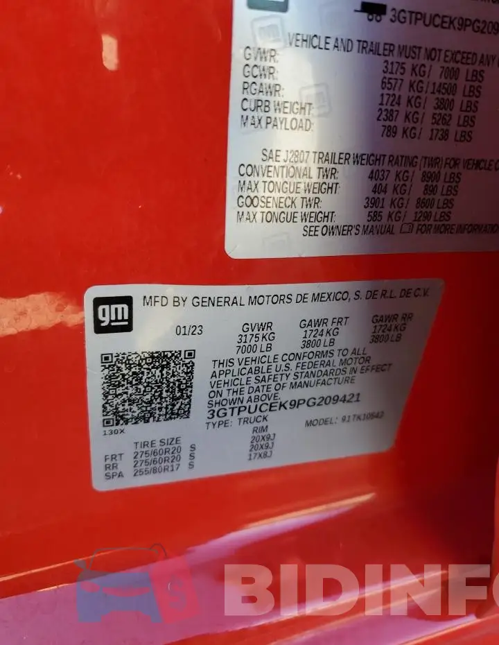 3GTPUCEK9PG209421 Photo# 12
