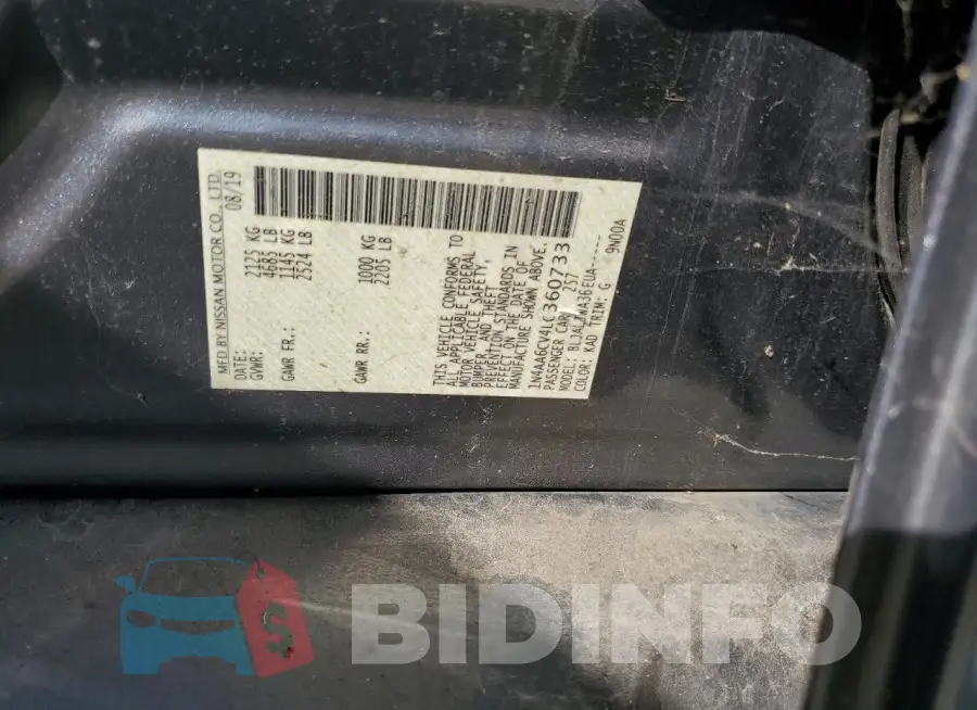 1N4AA6CV4LC360733 Photo# 12