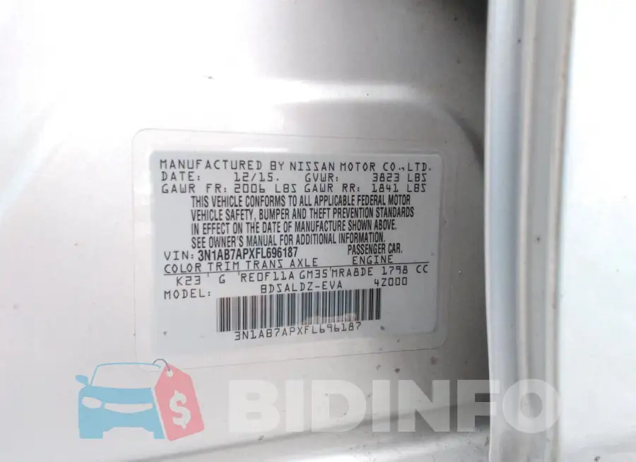 3N1AB7APXFL696187 Photo# 13
