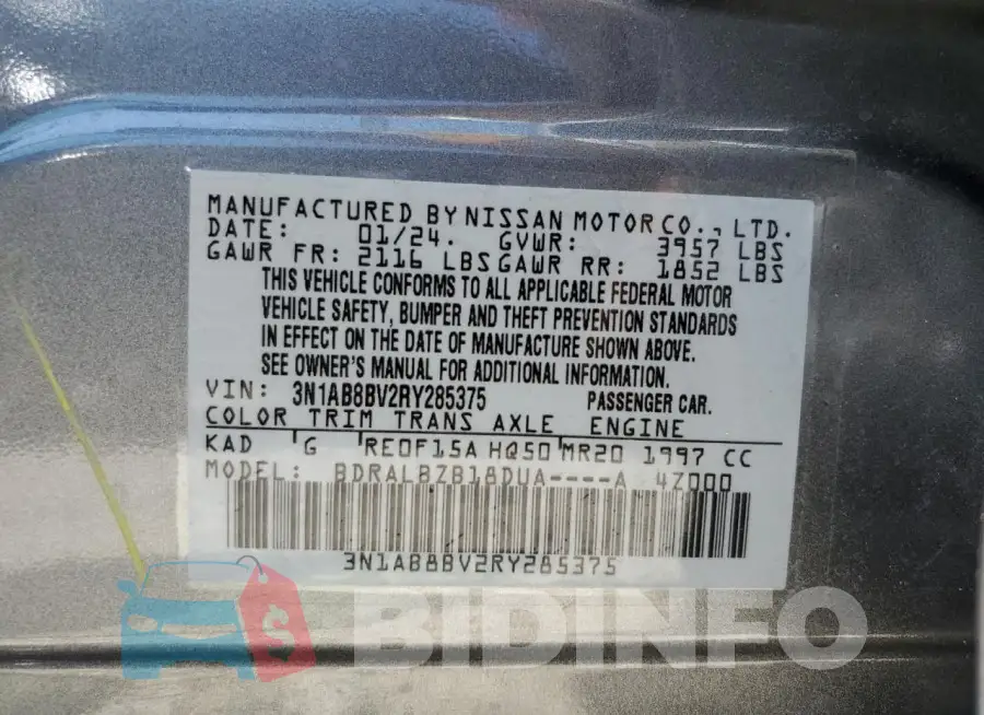 3N1AB8BV2RY285375 Photo# 12