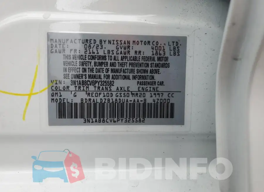 3N1AB8CV6PY325582 Photo# 13