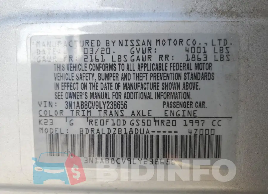 3N1AB8CV9LY238656 Photo# 12