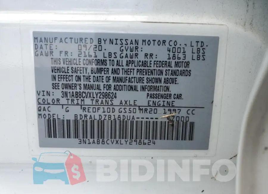 3N1AB8CVXLY298624 Photo# 12