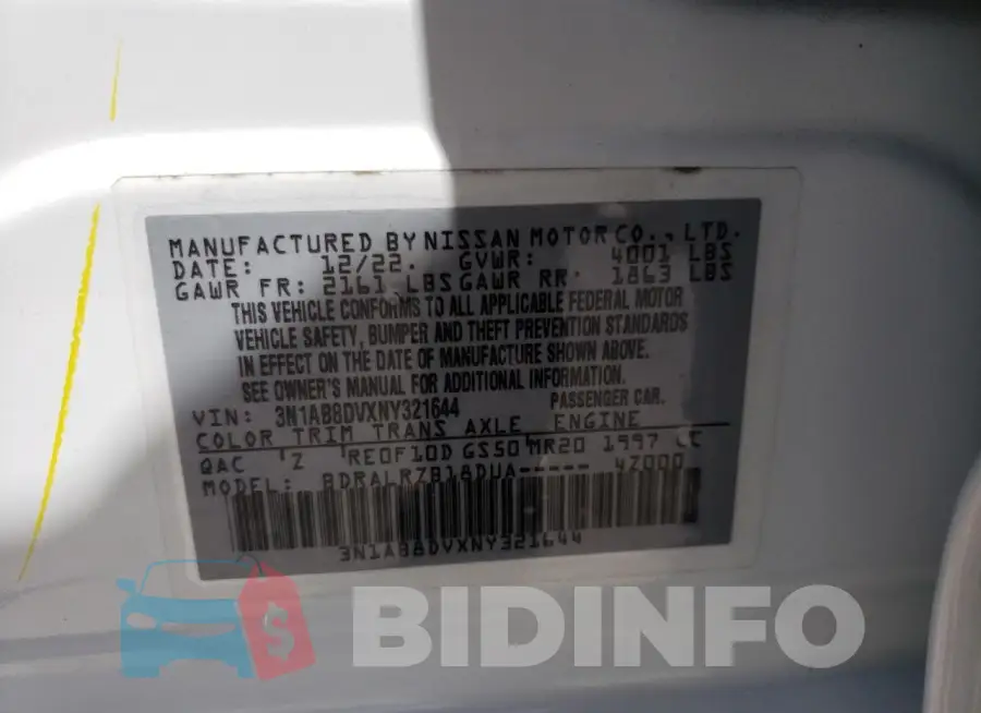 3N1AB8DVXNY321644 Photo# 12