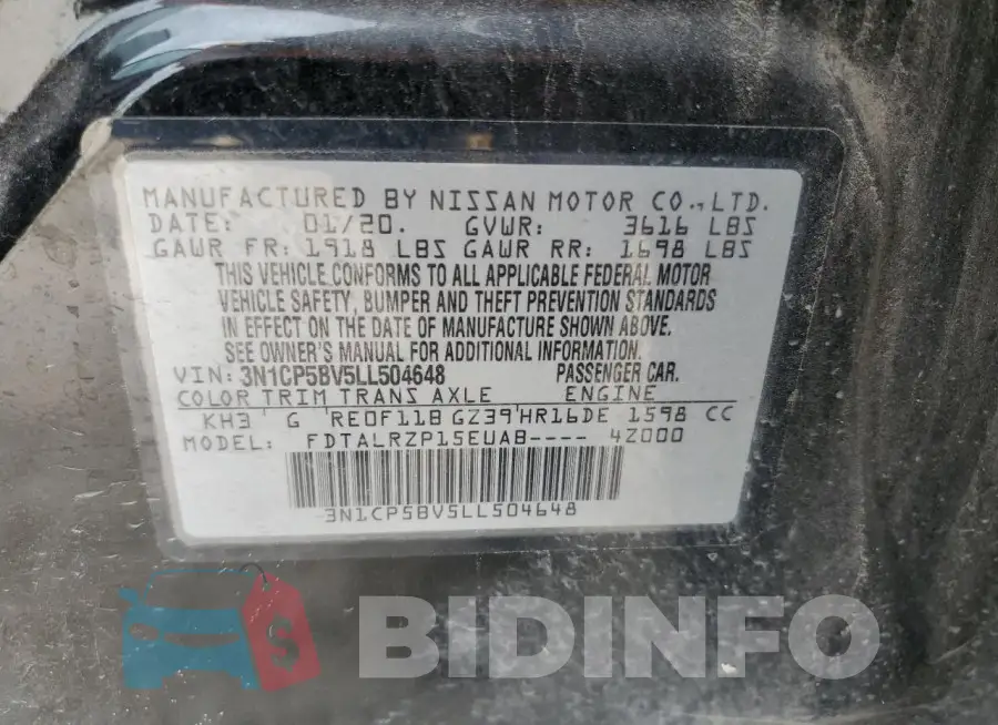 3N1CP5BV5LL504648 Photo# 12