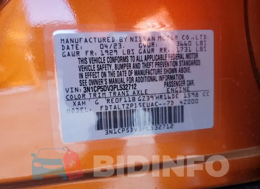 3N1CP5DV3PL532712 Photo# 12